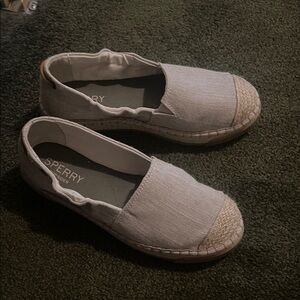 Sperry Light Gray Espadrille Slip-Ons
